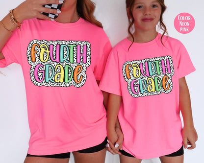 Comfort Colors Dalmatian Fourth Grade Shirt - Back to School Tee