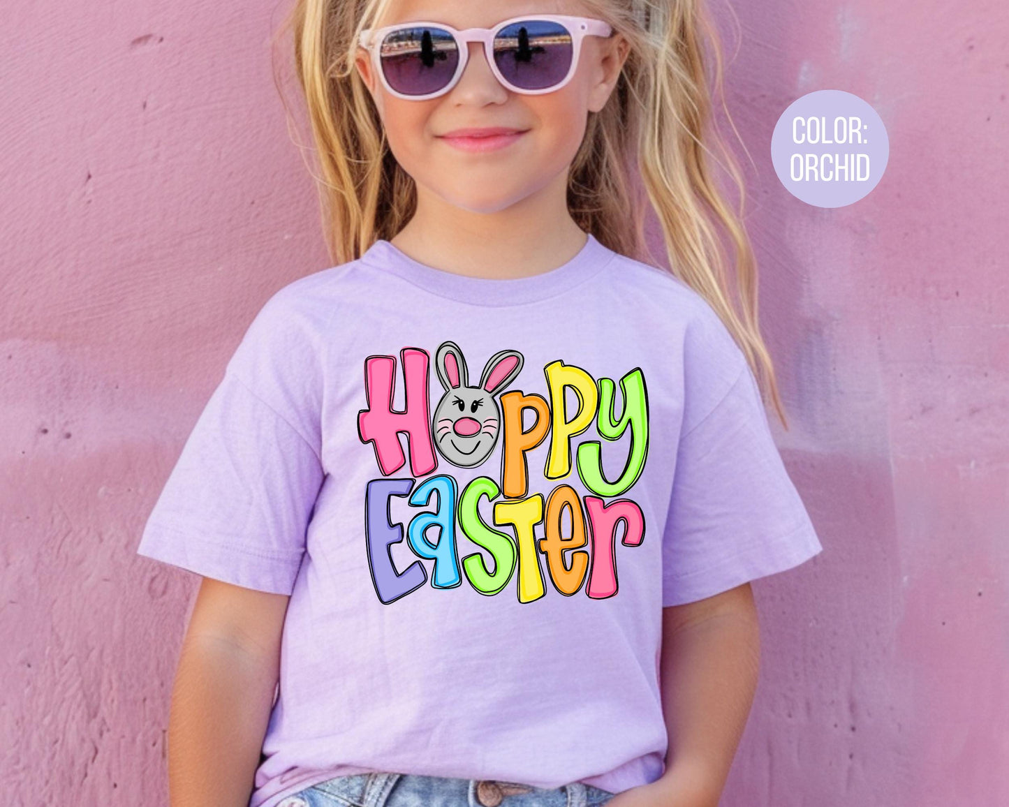 Comfort Colors® Colorful Happy Easter Shirt, Adult and Youth Easter Shirts