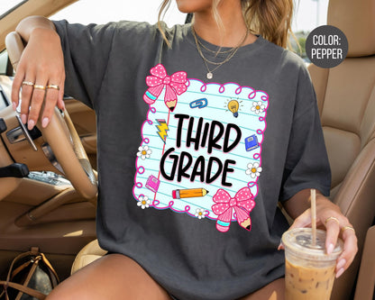 Comfort Colors® Coquette Third Grade Shirt, 3rd Grade Teacher Shirts
