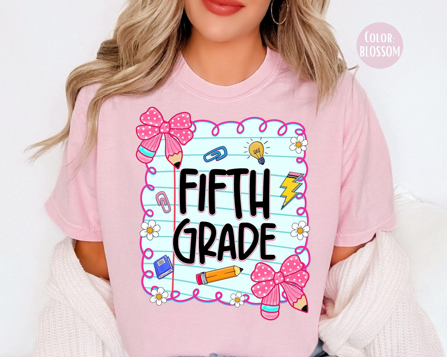 Comfort Colors® Coquette Fifth Grade Shirt, 5th Grade Teacher Shirts