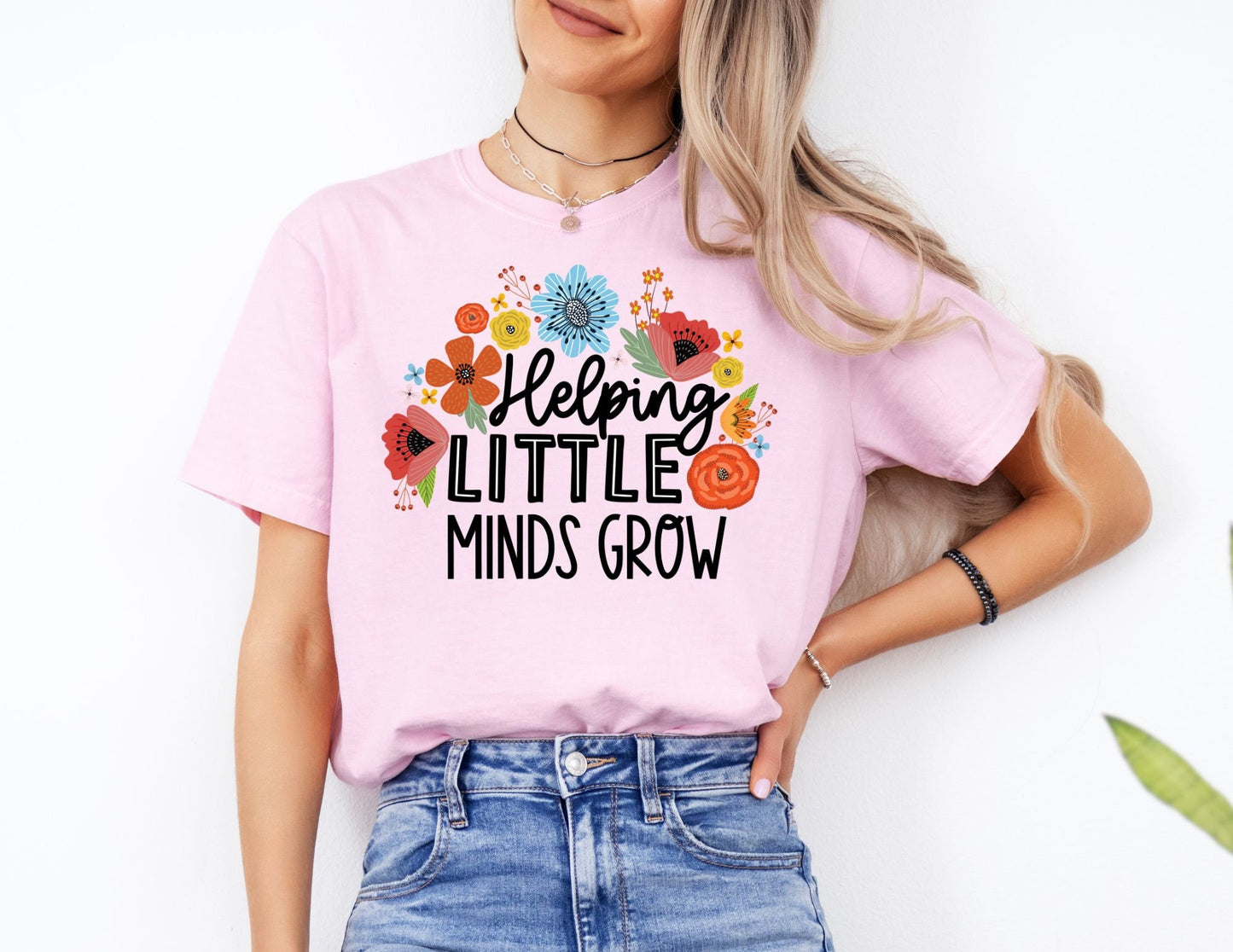 Comfort Colors Helping Little Minds Grow Teacher Shirt