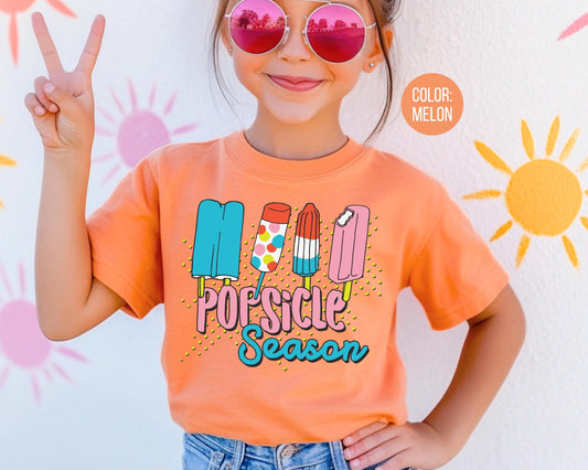 Comfort Colors Popsicle Season Kids Summer Tee