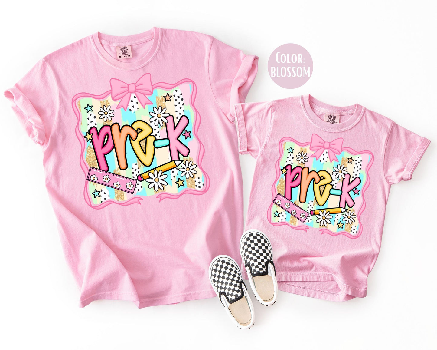 Comfort Colors Pre-K Shirt: Coquette Back to School Tee