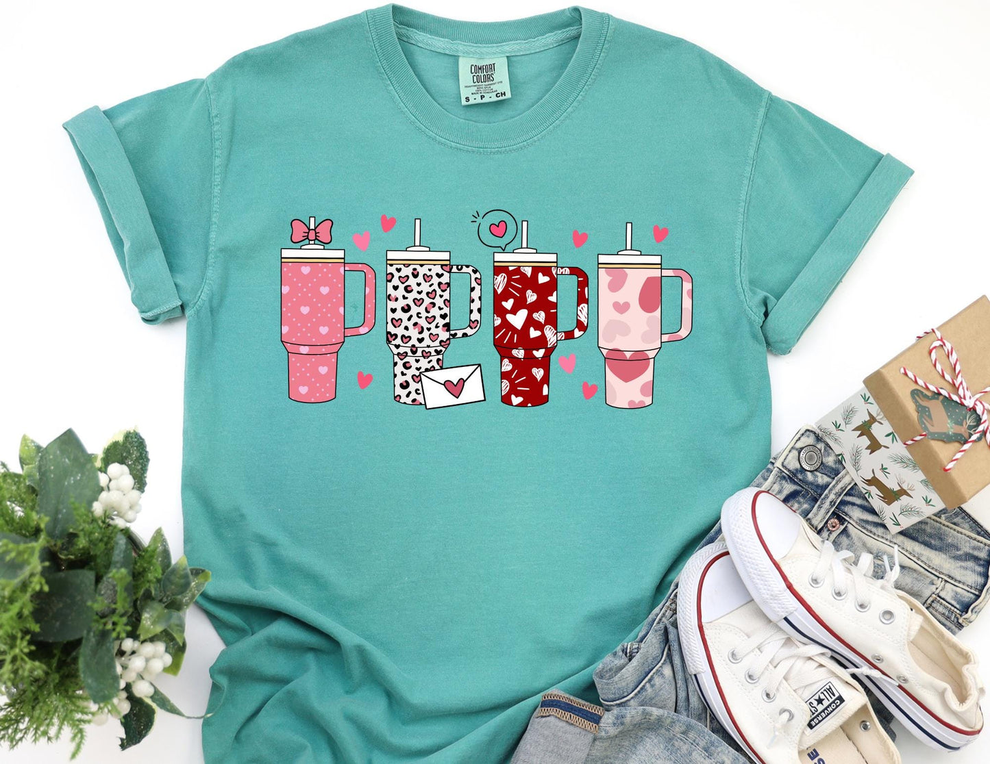 Comfort Colors Valentine Tumblers Shirt, Women's Valentine's Day Gift