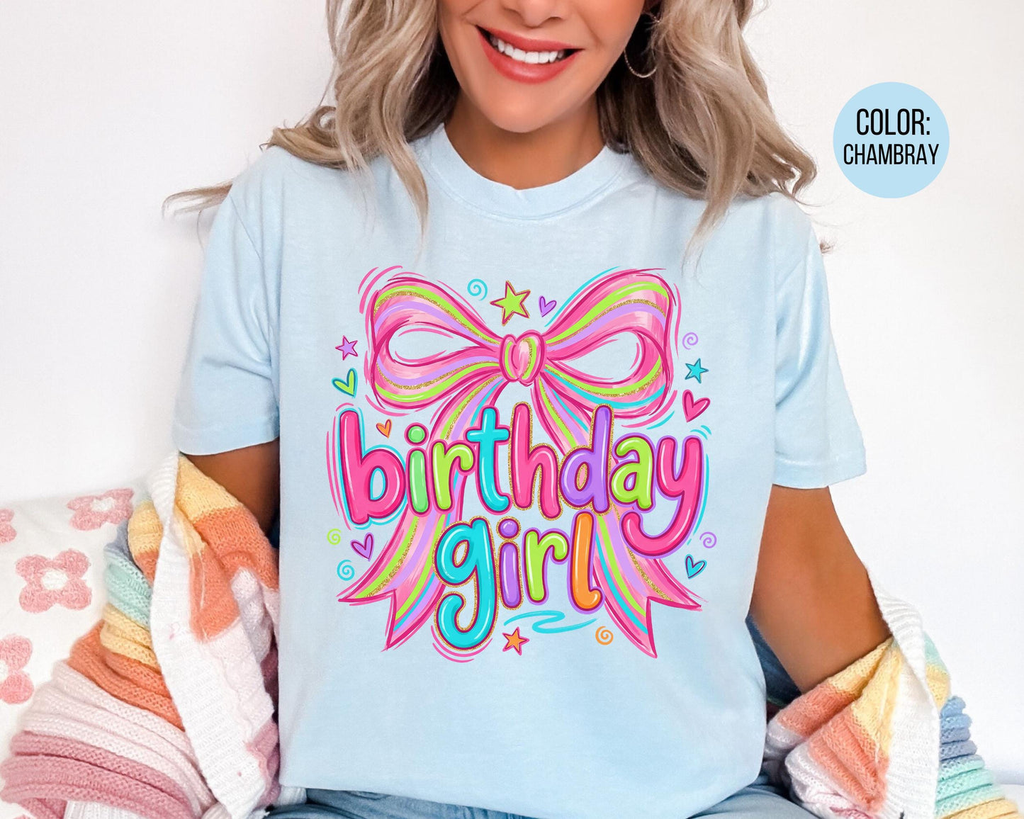 Comfort Colors Coquette Birthday Girl Shirt, Girls Birthday Shirts