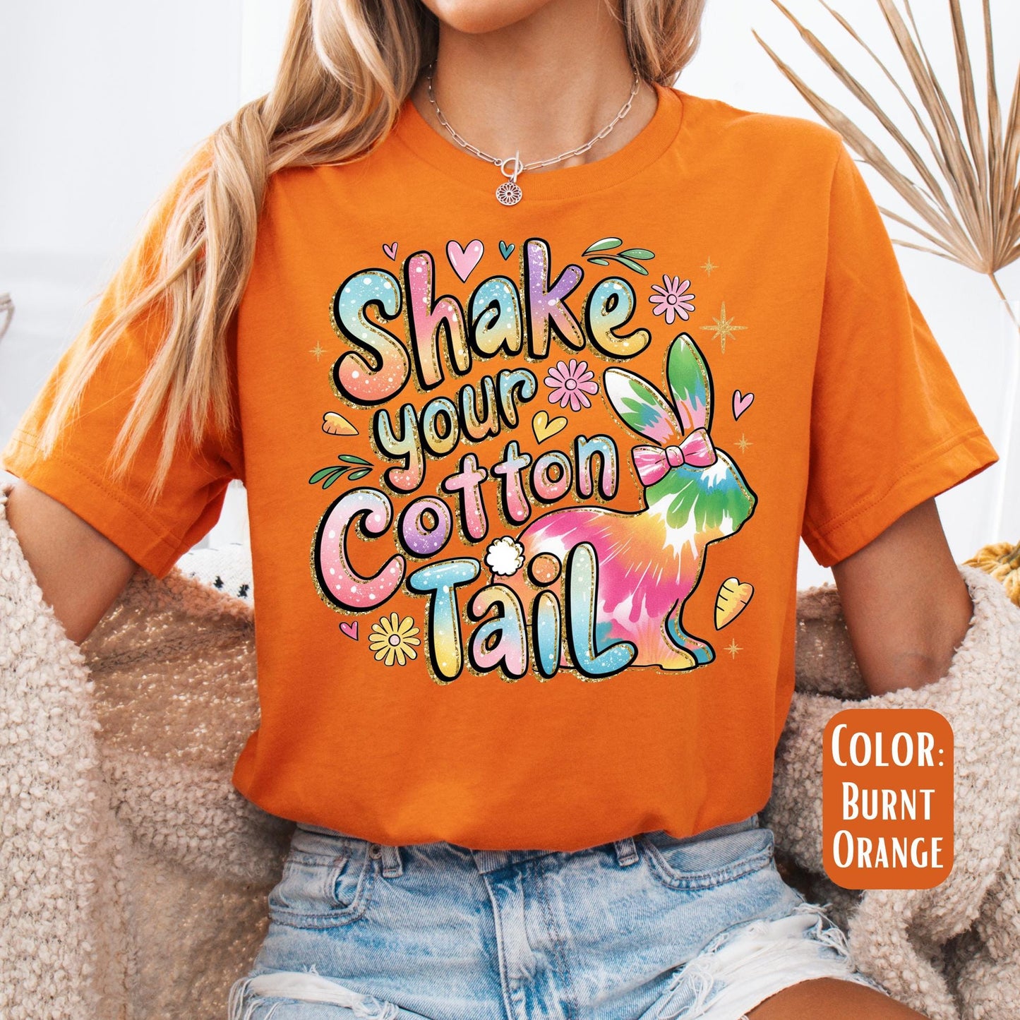 Shake Your Cotton Tail Shirt, Easter Bunny Shirt, Cute Easter Tee, Colorful Easter Shirts, Easter Gift for Her, Bunny Shirts, Cotton Tail