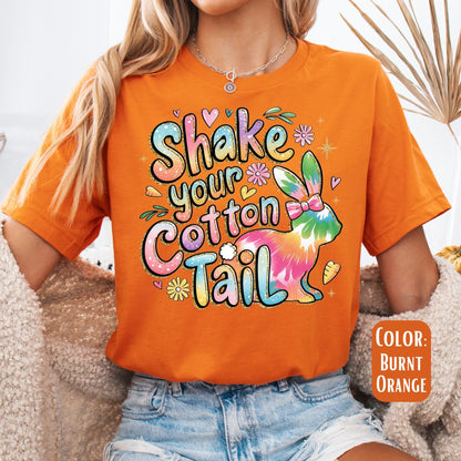 Shake Your Cotton Tail Shirt, Easter Bunny Shirt, Cute Easter Tee, Colorful Easter Shirts, Easter Gift for Her, Bunny Shirts, Cotton Tail