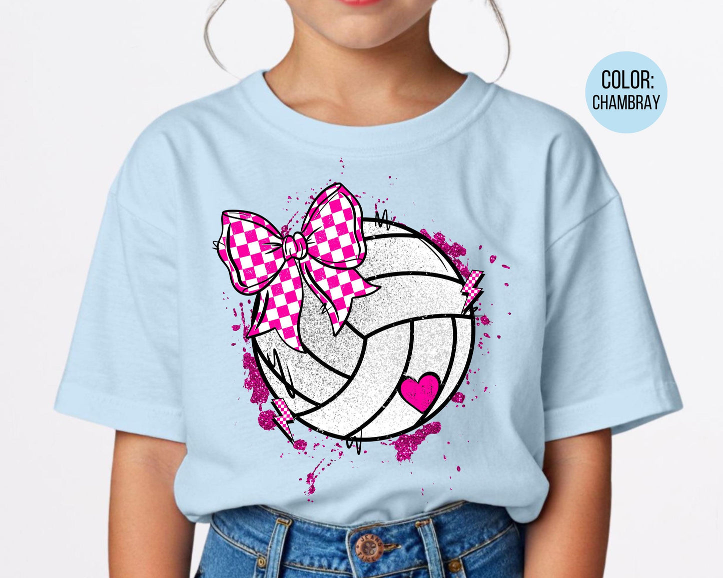 Comfort Colors Girls Volleyball Shirt: Matching Mom & Daughter Volley Shirts