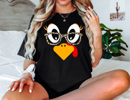 Comfort Colors Turkey Thanksgiving T-Shirt, Fall Tee