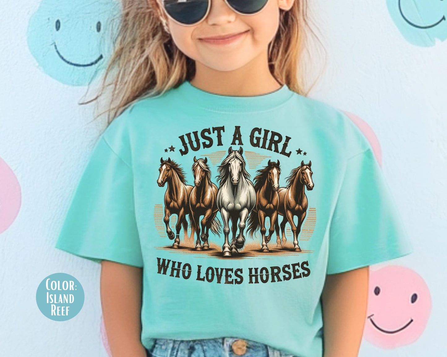 Comfort Colors Girls Horse Shirt: Just A Girl Who Loves Horses