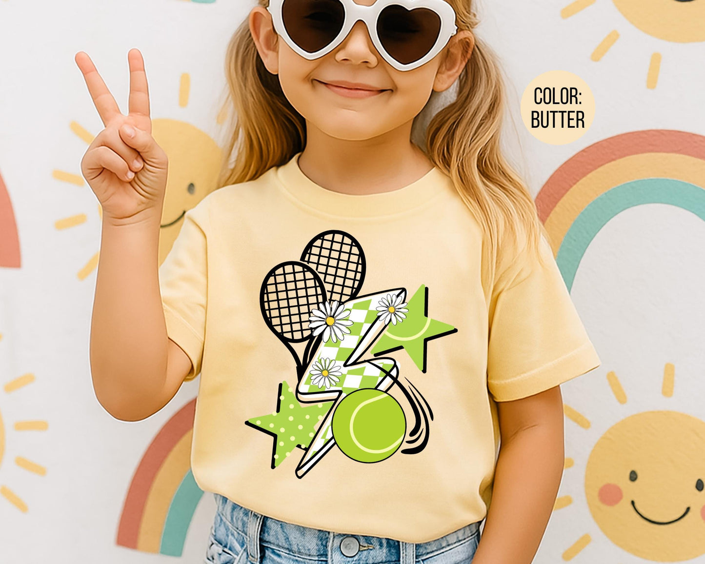 Comfort Colors Retro Tennis Shirt, kids Tennis Shirts