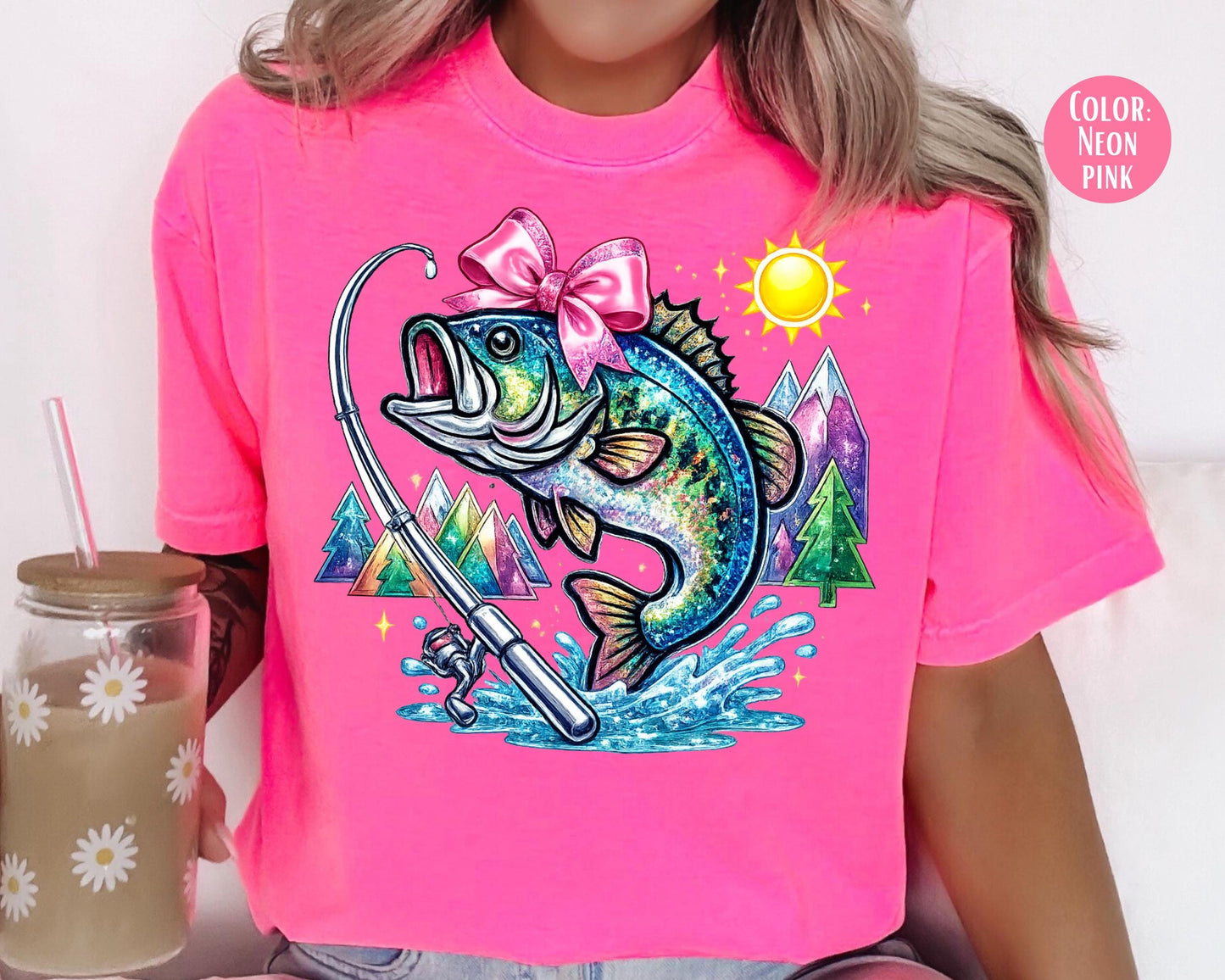 Comfort Colors® Girls Fishing Shirt, Mom and Daughter Fishing Shirts