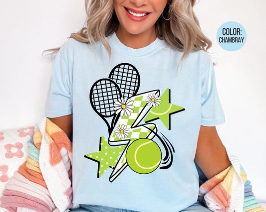 Comfort Colors Retro Tennis Shirt, kids Tennis Shirts