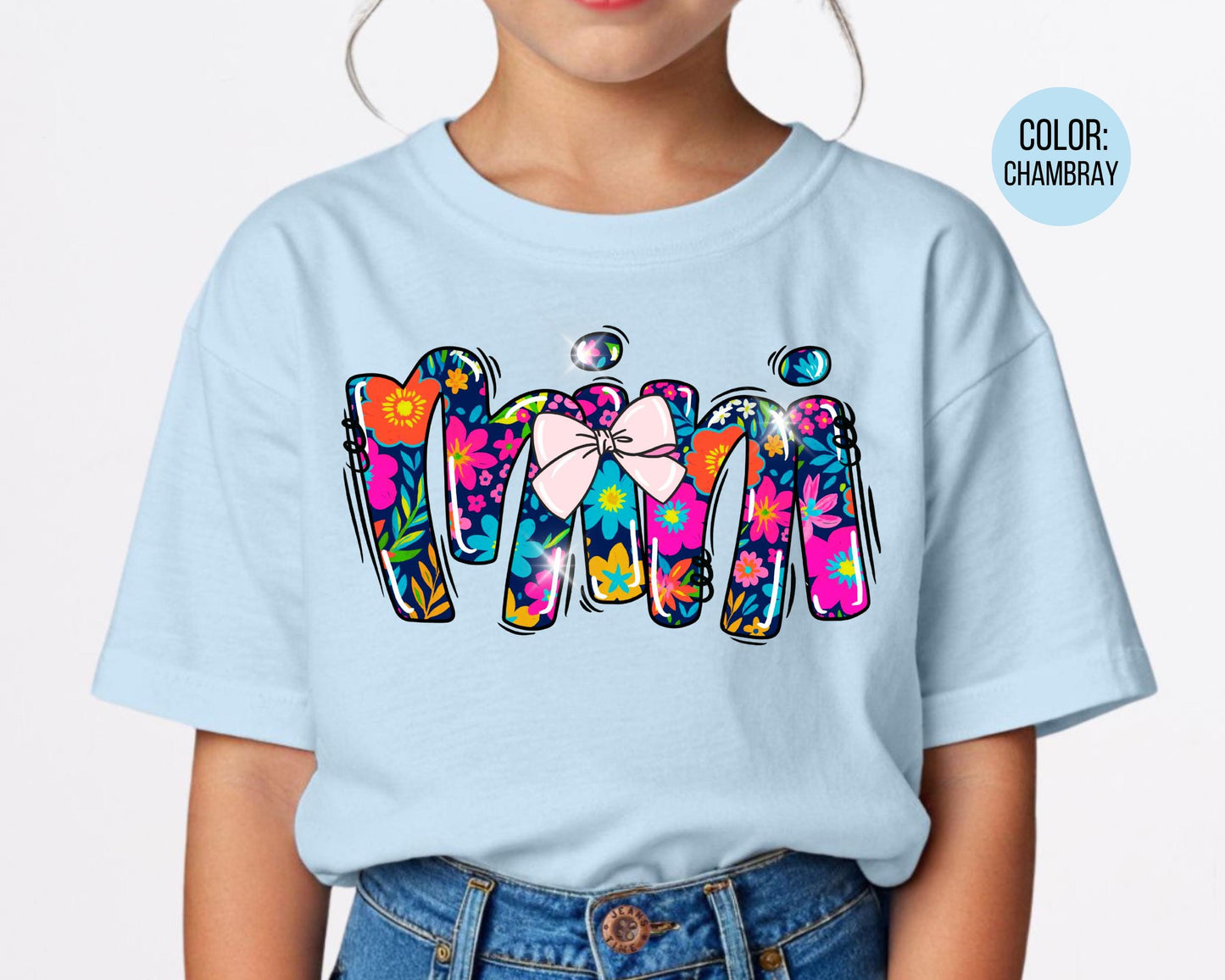 Comfort Colors® Summer Floral Mama and Mini Shirt, Matching Mommy and Me Shirts