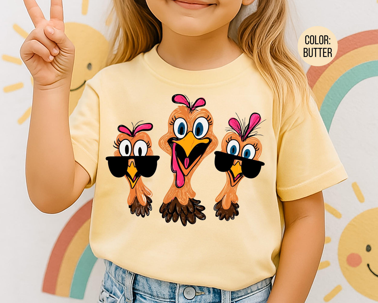 Comfort Colors Funny Turkey Thanksgiving Shirt: Matching Family Tees