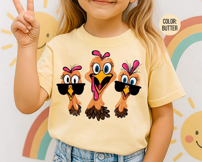 Comfort Colors Funny Turkey Thanksgiving Shirt: Matching Family Tees