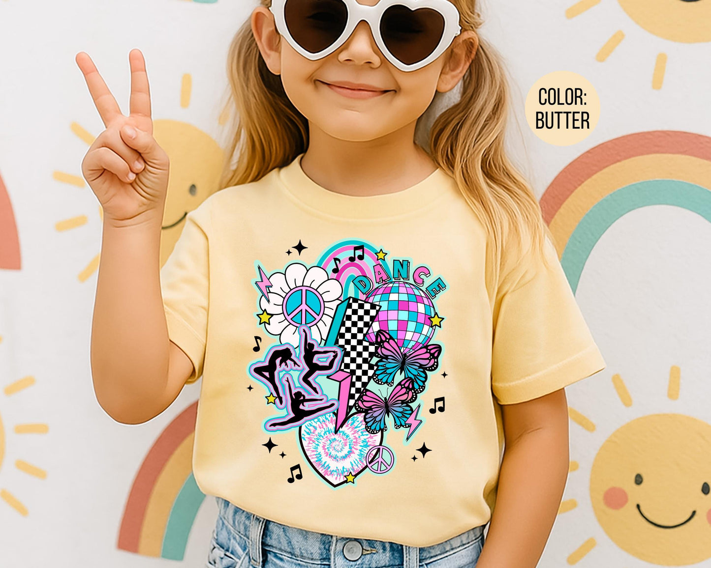 Comfort Colors Girls Retro Dance Shirt, Kids Dance Shirts