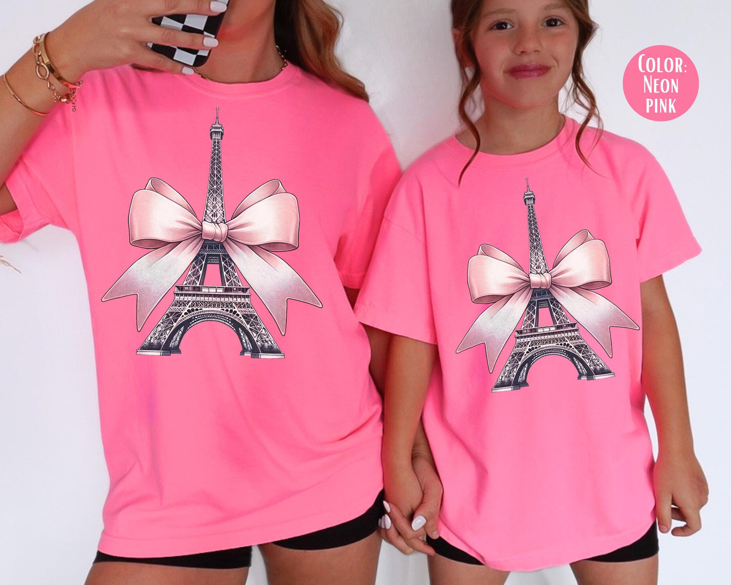 Comfort Colors Girly Eiffel Tower Shirt: Paris Vacation Tee