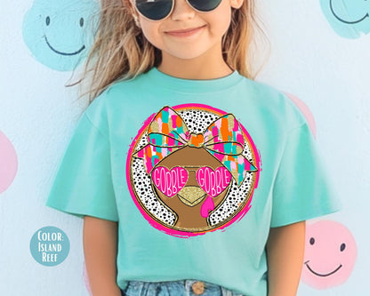 Comfort Colors Girls Thanksgiving Turkey Shirt: Mom & Daughter Matching
