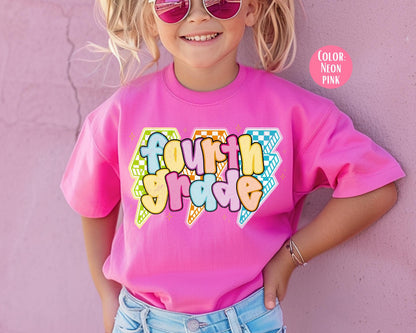 Comfort Colors 4th Grade Shirt: Lightening Bolt Tee