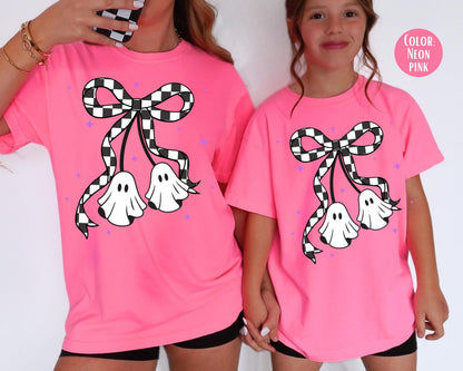 Comfort Colors Coquette Ghost Shirt - Girly Halloween Tee