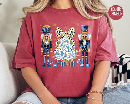 Comfort Colors Blue Victorian Nutcracker Shirt, Coquette Christmas Shirts, Nutcracker Gift