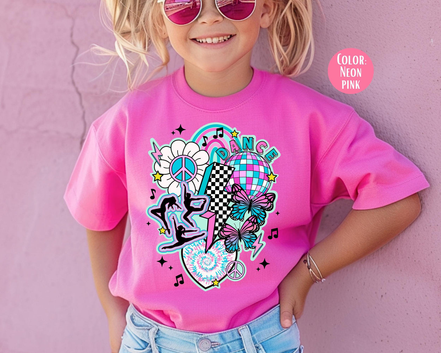 Comfort Colors Girls Retro Dance Shirt, Kids Dance Shirts