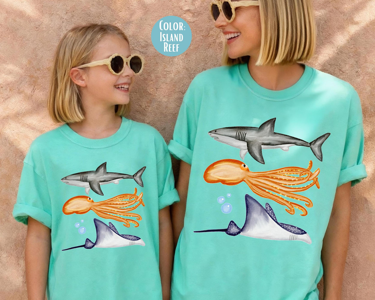 Comfort Colors® Kids Sea Creatures Shirt, Aquarium Shirts