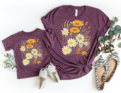 Floral Meadow Mama and Mini Shirts, Matching Mommy and Me tshirts, Mother Daughter Shirts, Mama Mini Set, Mama Mini Outfit, Mother's Day