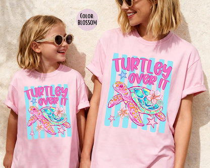 Comfort Colors Turtley Over It Shirt, Summer Sea Turtle Shirts