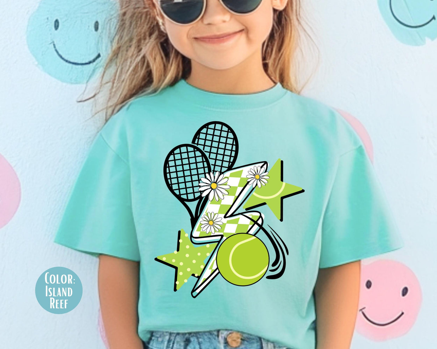 Comfort Colors Retro Tennis Shirt, kids Tennis Shirts