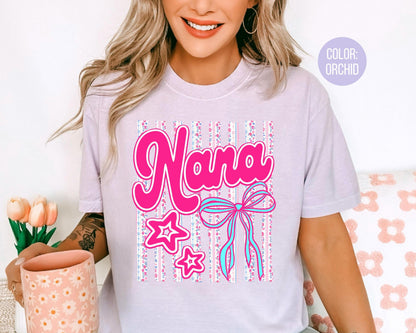 Comfort Colors® Floral Nana Shirt, Gift for Nana