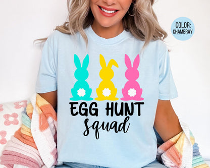 Comfort Colors® Egg Hunt Squad Shirt, Matching Easter Egg Hunting Shirts