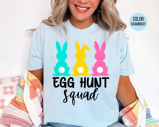 Comfort Colors® Egg Hunt Squad Shirt, Matching Easter Egg Hunting Shirts