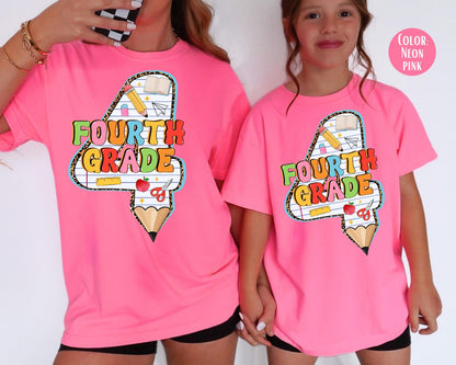 Comfort Colors 4th Grade Pencil Shirt - Back to School