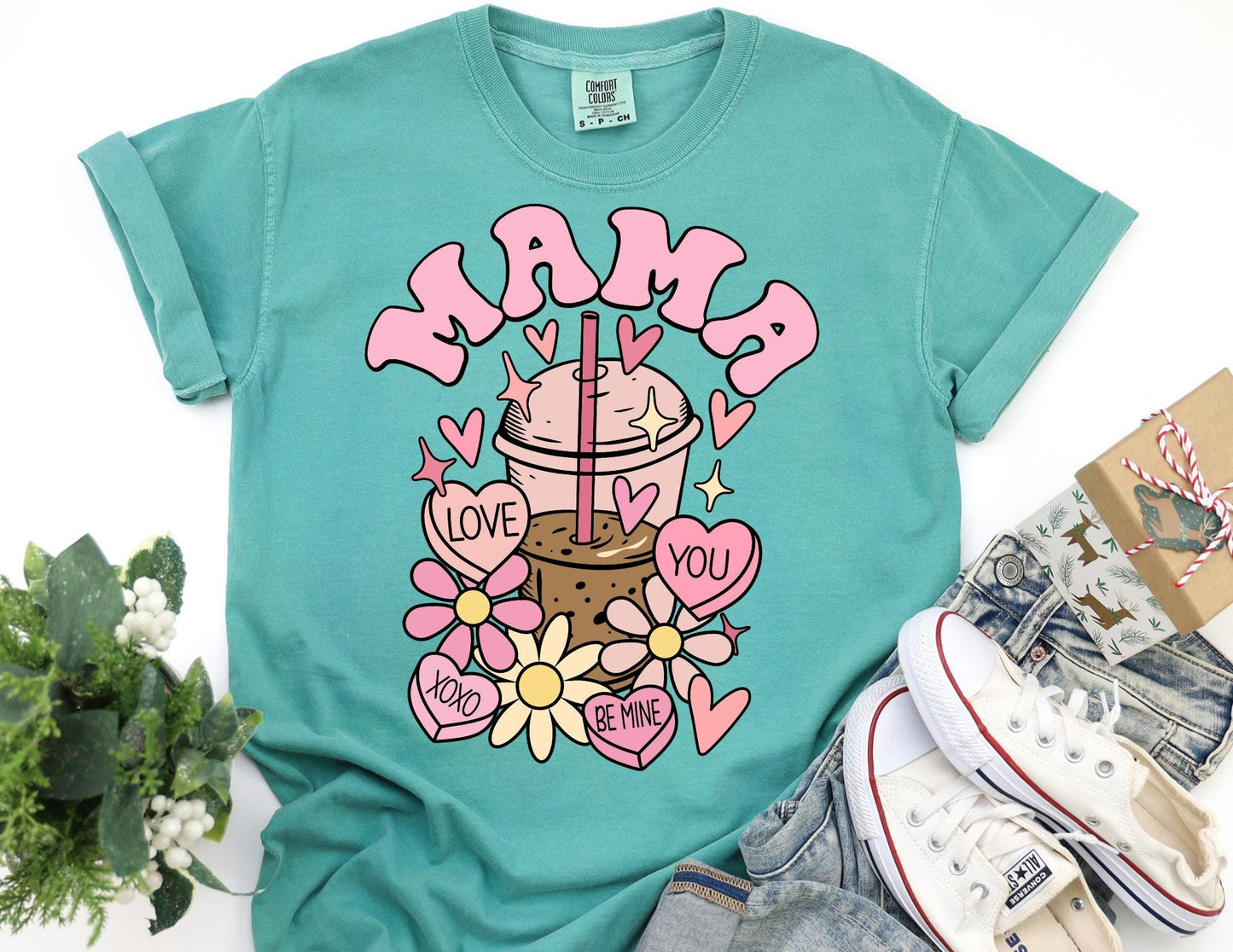 Comfort Colors Coffee Mama Valentine's Day Shirt