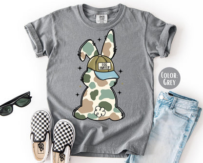 Comfort Colors® Boys Egg Hunter Bunny Shirt, Easter Shirts for Boys