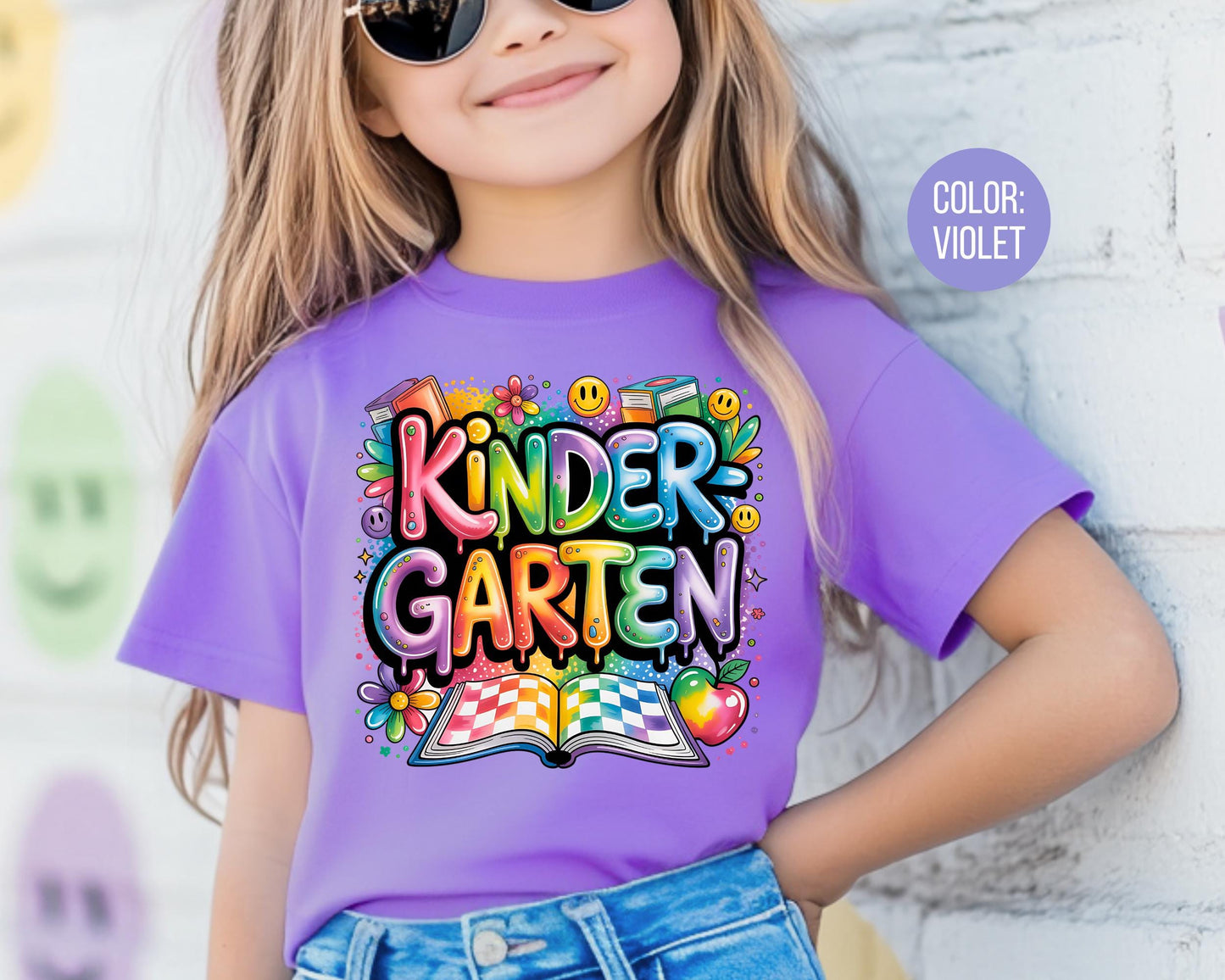 Comfort Colors Retro Kindergarten Shirt: Back to School Tee