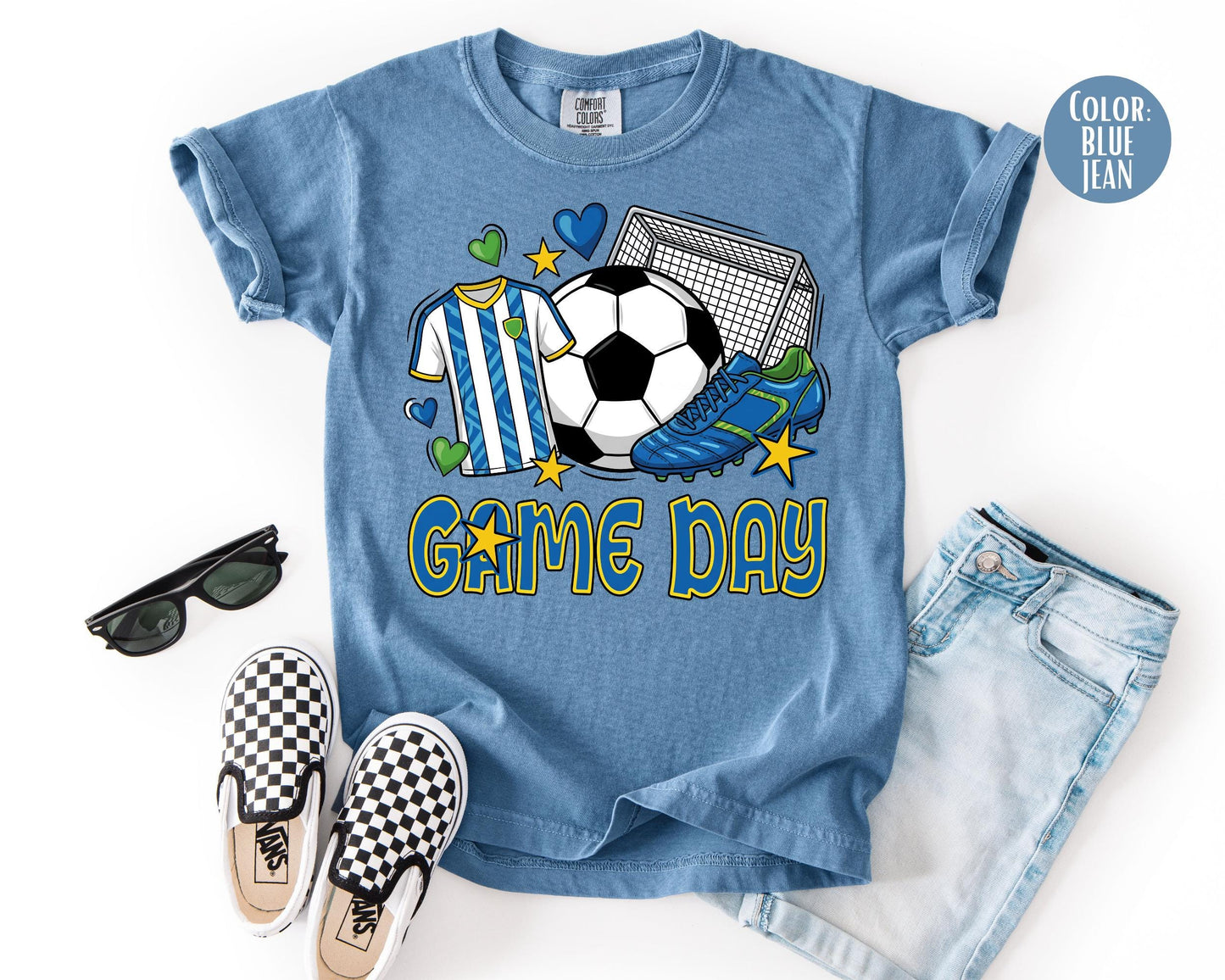 Comfort Colors Kids Game Day Soccer Shirt - Boys Soccer Tee