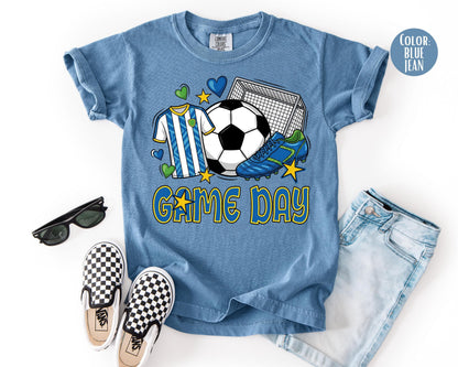 Comfort Colors Kids Game Day Soccer Shirt - Boys Soccer Tee