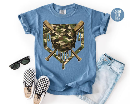 Comfort Colors® Boys Camo Baseball Shirt, Kids Baseball Shirts