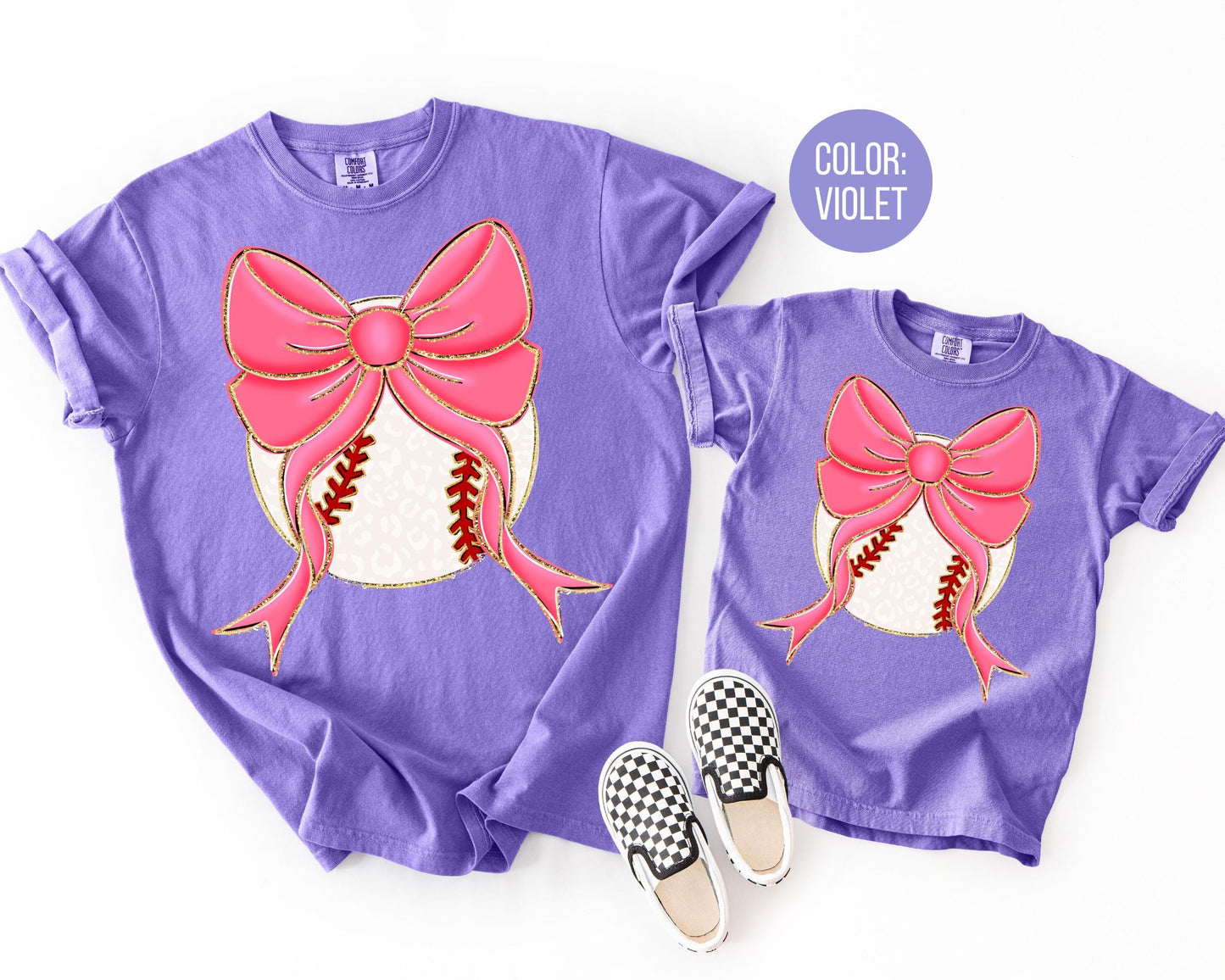 Comfort Colors Leopard Coquette Baseball Shirt, Girls Baseball Shirts