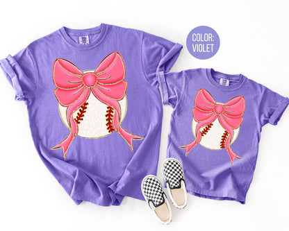 Comfort Colors Leopard Coquette Baseball Shirt, Girls Baseball Shirts
