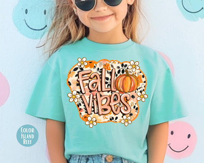 Comfort Colors Floral Pumpkin Fall Shirt - Preppy Girly Tee