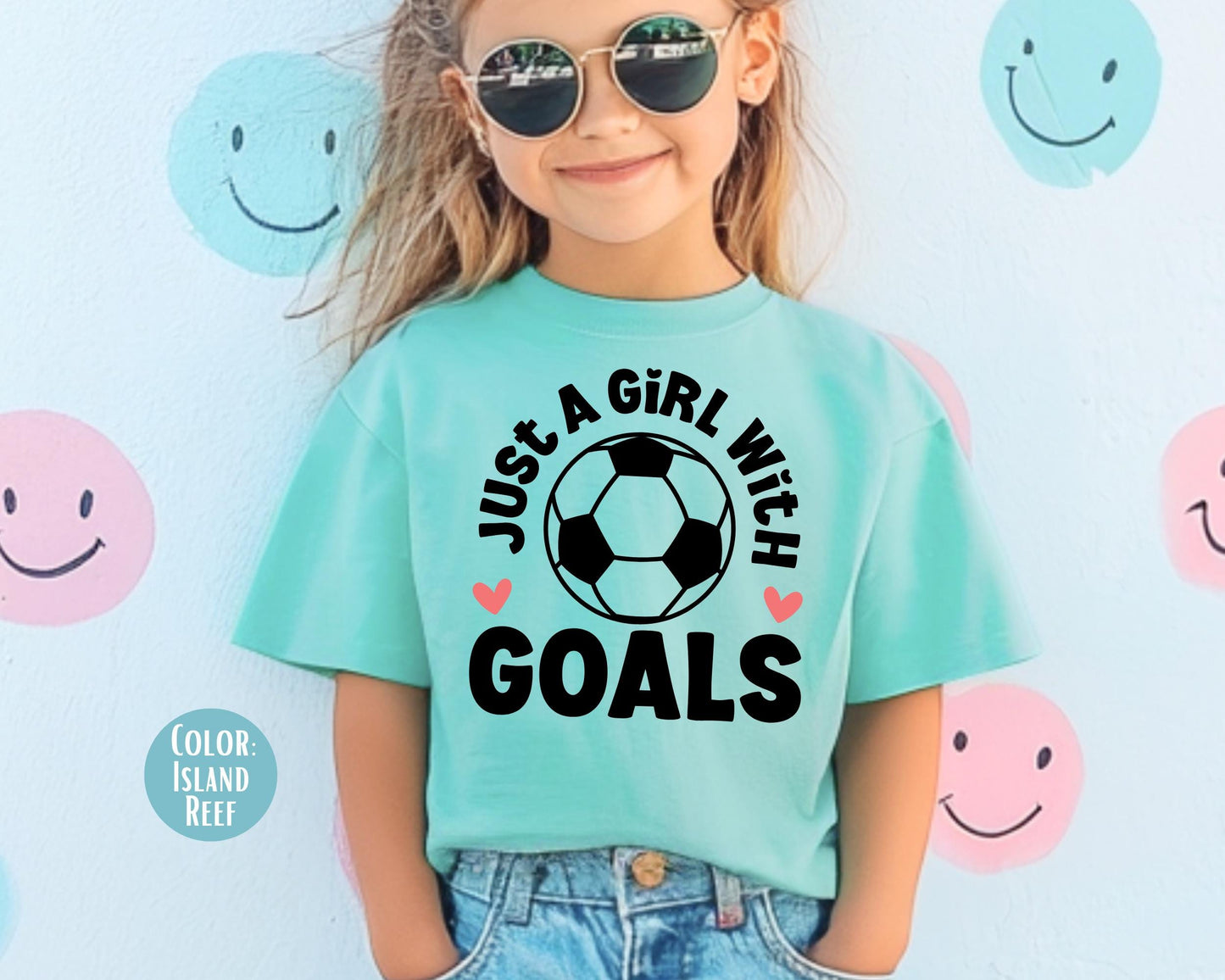 Comfort Colors Soccer Girl Goals Shirt - Youth & Mommy Matching