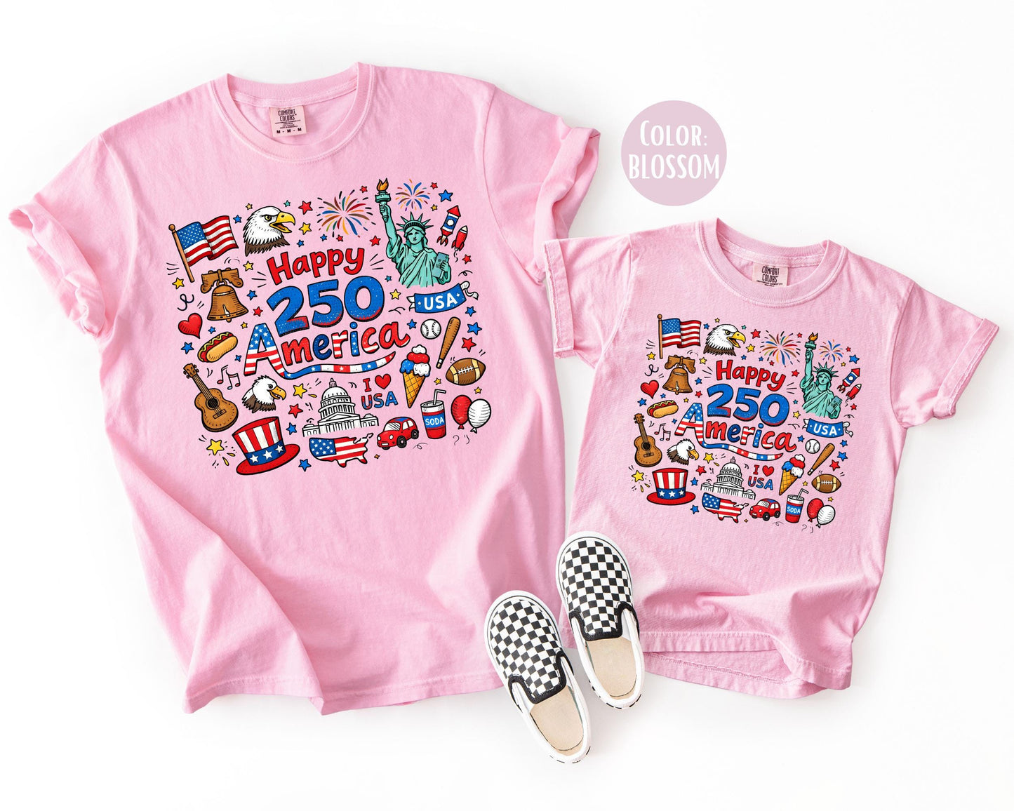 Comfort Colors Happy 250 America Shirt, 4th of July Shirts