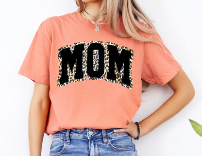 Comfort Colors Leopard Mom Shirt, Mama Tee