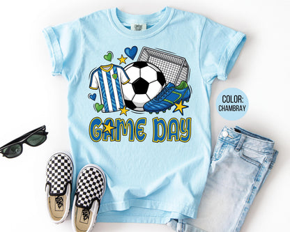 Comfort Colors Kids Game Day Soccer Shirt - Boys Soccer Tee