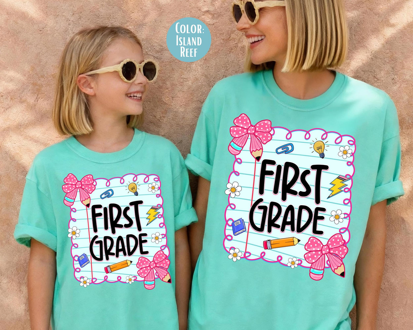 Comfort Colors® Coquette First Grade Shirt, 1st Grade Teacher Shirts