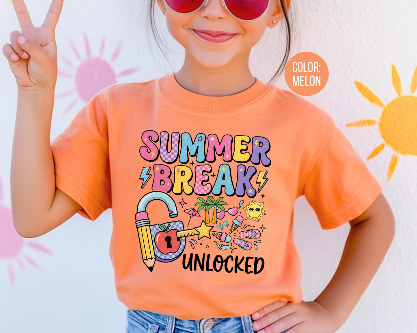 Comfort Colors® Summer Break Unlocked Shirt, End of School Year Shirts